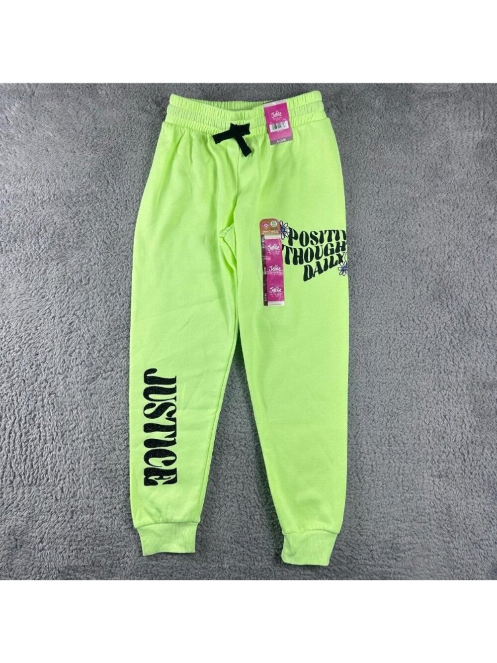 Justice Girls Neon Green Sweatpants